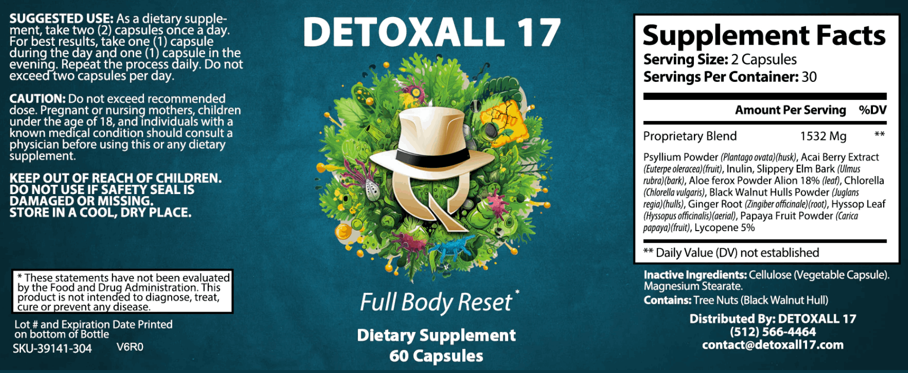 Detoxall 17  Label